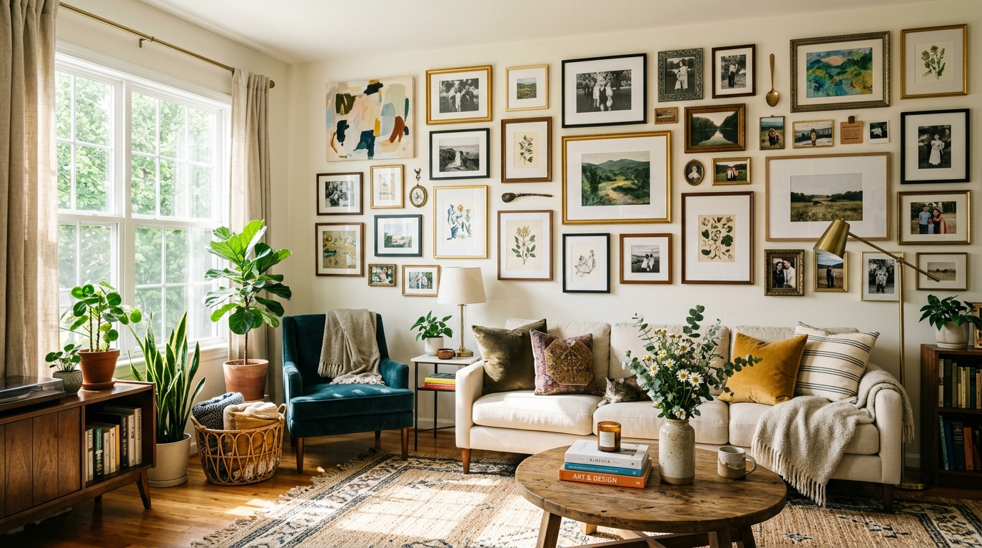 3) Create a gallery wall with a consistent â€œruleâ€